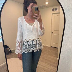Forgotten Grace 100% Cotton Lace Tunic